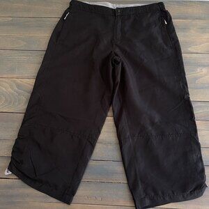 Dunlop Womens Black Lightweight Crop Capri Track Pants Size Large (J6)